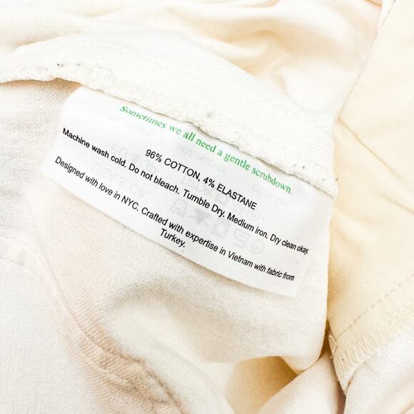 MM La Fleur Cream Straight Leg Denim Jeans Pull On Size 10 - Picture 6 of 9